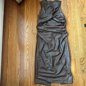 Express faux leather midi dress